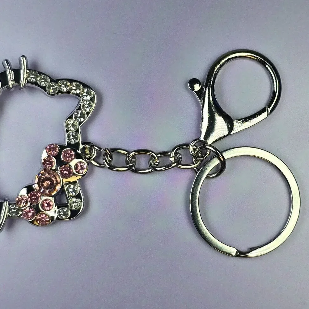 Hello Kitty‎ Rhinestone Bag Charm / Keychain (NWOT)